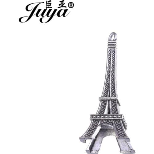 JUYA S/M/L Alloy Eiffel Tower Charms Trend Pendant Necklace Jewelry Making Supplies DIY Accessories Wholesale Lots Bulk AO0645