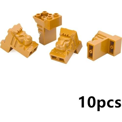 MOC Building Blocks Modified 2x3x3 with Cutout and Lion Head Face Compatible with 30274 DIY Bricks Construction Educational Toys