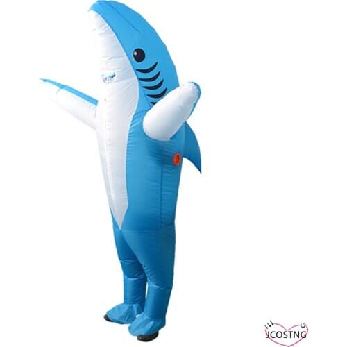 Inflatable Shark Costume Halloween Cosplay Carnival Party Christmas Costumes Suit Adult Animal disfraz Cosplay props Fancy Dress