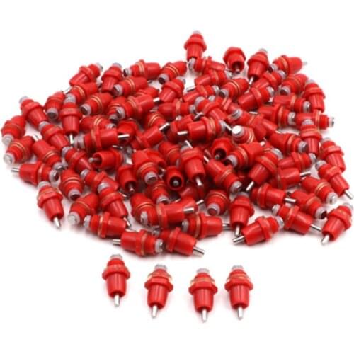 100Pcs Drinker For Chickens Spring Type Chicken Red Nipples Drinking Water With Automatic Water Dispenser Chicken Mouth