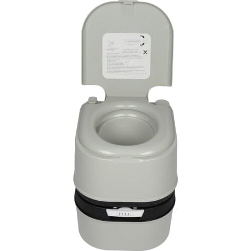 Portable Flush Toilet for Car Tent Outdoor Camping Removable 24L Plastic with Double Outlet Odor Proof Leak Proof Durable[US-W]