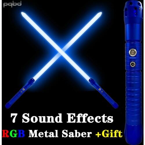 Pqbd Lightsaber RGB FOC Original Movie Sound Effects Laser Sword Metal Handle Automatic Color Changing Lock-Up Light Sword
