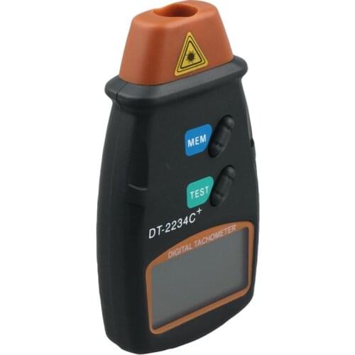 Professional Digital Laser Photo Tachometer Non Contact RPM Tach Orange+Black