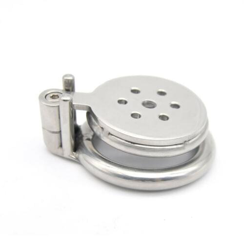 Super Small Stainless Steel Male Cock Penis Trumpet Cage Chastity Device Anti-Off Ring Urethral Catheter V4 Lock Adult Sex Toy