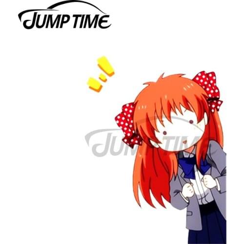 Jump Time 13 x 6.6cm For Chiyo Anime Peeker Occlusion Scratch Car Stickers Personality Vinyl Bumper Window Decoration Decal