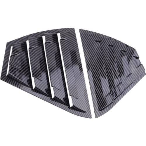 1 Pair ABS Car Carbon Fiber Style Side Vent Rear Window Louvers Scoop Fit for Nissan Sentra 2020 2021