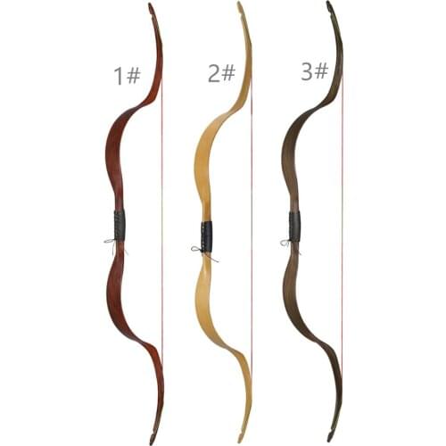 1Pc Traditional Long Bow ET-4 Traditional Bow 48 inch 3 Color Archery Recurve Bow Adult Archery Long Bow 18 lbs Free Shipping