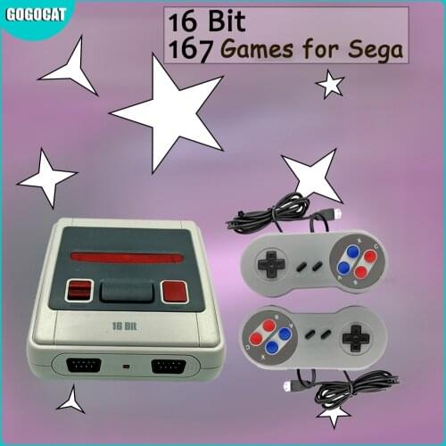 16 Bit Retro Mini Video Game Console 167 Classic Games TV AV-out For MD Sega SG-167 Family Handheld Game Player Child Gift Hot