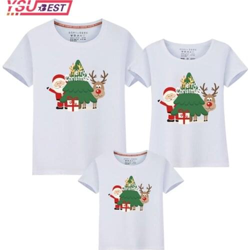 2020 Christmas Dad Mom Baby T-Shirt Clothing Funny Family Matching Outfits Clothes Mother Daughter Father Son Mommy and Me Shirt