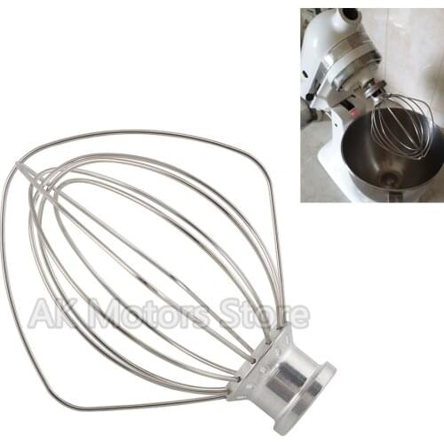 6-Wire Whip Beater Mixer Attachment Whisk For KitchenAid K45WW KSM90 KSM150 K455 Stainless Steel