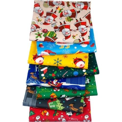 Aidremila,Christmas Series Cotton Cloth Printed Twill Fabric DIY BabySewing Bed Quilt Sheet Pillow,Muppet Toys Material50x160cm