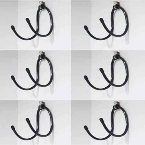 AUXPhome Universal Metal Wall Wine Rack - Adjustable Wall Mounted Wine Rack Glass Holder - Holds 6 Bottles, Black