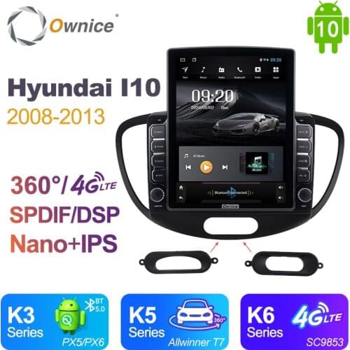 Android 10.0 Ownice Autoradio 2 Din for HYUNDAI I10 2008 - 2013 Car Radio Auto GPS Navigation Multimedia DSP 360 Panorama