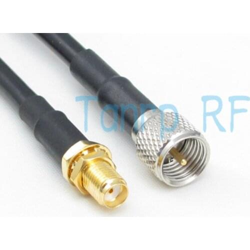 Free shipping! 6feet RG58 cable 200CM RF Pigtail coaxial jumper MINI UHF male plug to SMA female jack 2M extension cable