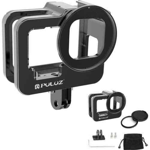 CNC Aluminum Alloy Housing Case Cover with Lens Protective Cover Accessories for Gopro Hero 9 Action Cameras