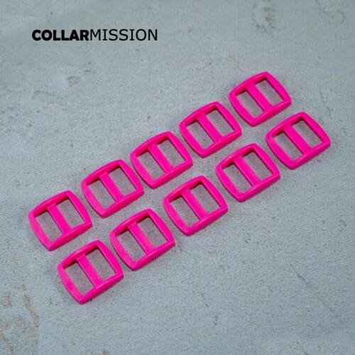 Colorful plastic slider Tri-Glid for dog collar harness backpack strap accessory 20mm rose RZK20SJ13