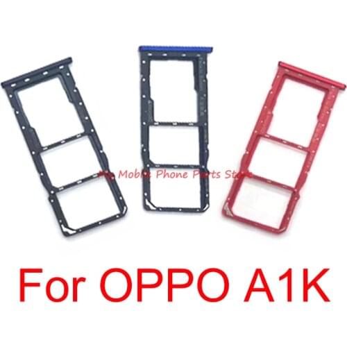 Sim Card Tray Holder Slot Adapter For OPPO A1K Sim SD Card Tray Reader Holder Reader Replacement Spare Parts