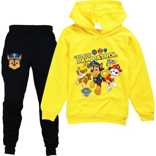 Kid Cartoon Clothing Pants Set Paw Patrol Hoodie Swearshirt Pants Boy Girl Coat Jacket Pants Fashion Cotton Clothes