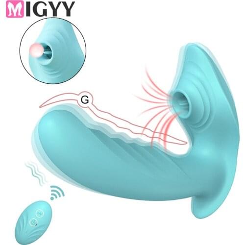 G-point Vagina Dildo Vibrator Sex Blowjob Tongue Licking Machine Clitoris Stimulator Nipple Sucker For Women Orgasm Masturbator
