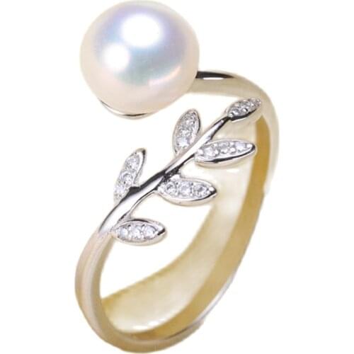 Classic Rings Resizable Design Rings Base 925 Silver Pearl Rings Settings Women DIY Pearl Rings Accessory No Pearl