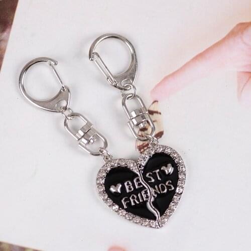 2 Piece Set Men And Women Backpack Best Friend Keychain Letter Pendant Key Chain Female Car Key Bag Accessories