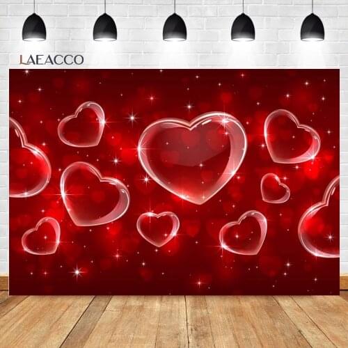 Laeacco Birthday Wedding Scene Decor Sparkling Stars Love Heart Newborn Photocall Backgrounds Baby Shower Photography Backdrops