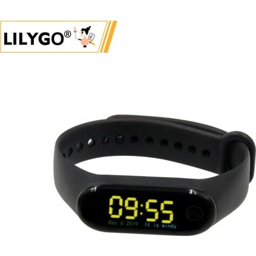 LILYGO®TTGO T-Wristband Series DIY Programmable Bracelet ESP32-PICO-D4 0.96 Inch IPS Screen MPU9250 And LSM9DS1 Module Vibration