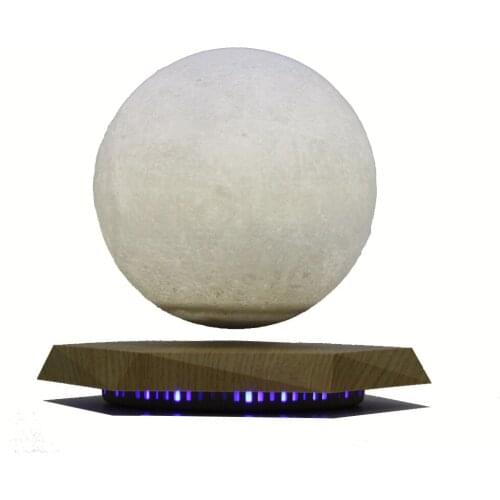 Magnetic Levitation 6 Inch Rotated Moon Rectangle Base on desk Floating Night Light Festival Christmas GiftChildren Toys