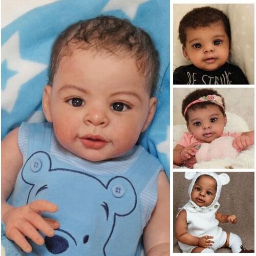 23 Inches Mini Rebirth Doll Soft Silicone Fresh Vinyl Kit Unassembled Doll Unfinished Body Parts Cute Lifelike Baby Boy Toddler