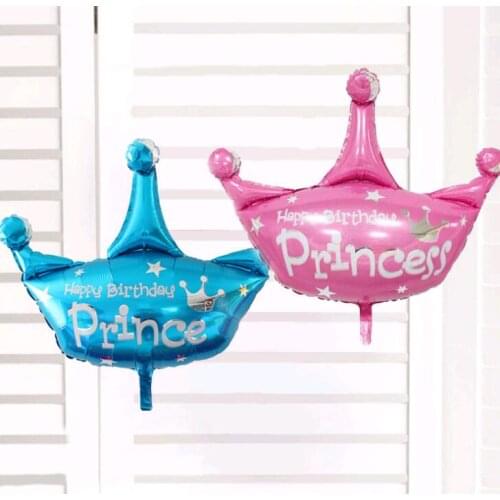 Mini Birthday Party Decorations kids Foil Balloons Crown pink blue Party Supplies Wedding/Halloween/Christmas