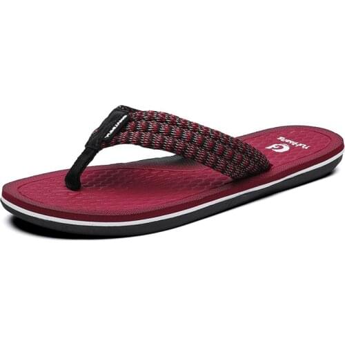 New Arrival Men Flip Flops High Quality Beach Slippers Anti-slip Zapatos Hombre Casual Soft Bottom Beach Slides Cheap