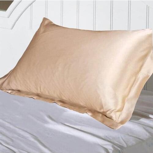 J Emulation Mulberry Silk Pillows Case Solid Color Soft Cushion Cover Chair Seat Decor Pillowcase silk Pillow Cases