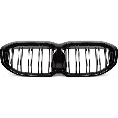 New Arrival Dual Slat Gloss Black Front Kindey Bumper Grille Radiator Hood Grill for BMW 1 Series 2019+ F40 Racing Grille