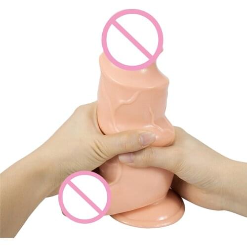 Huge Soft Dildo Sex Shop Simulation Penis with Powerful Sucker Female Masturbator G-spot Vagina Stimulator Sex Toys for Couple