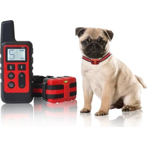 Dog Training Collar Pet Waterproof 500m Remote Control Rechargeable Shock Sound Vibration Anti-Bark Safety for All Size Doggy