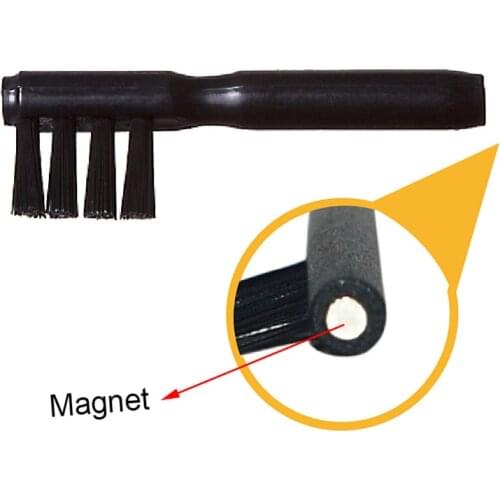 Hearing Aid Cleaning Brush with Magnet ABS & Nylon Material Magnet Battery Removal Tool