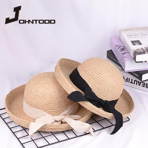 Girls Solid Straw Hat Dome Dome Big Brim Baby Boys Childrens Straw Ribbon Beach Hat Hat For Teens Panama Vacation Tribe Hat cap