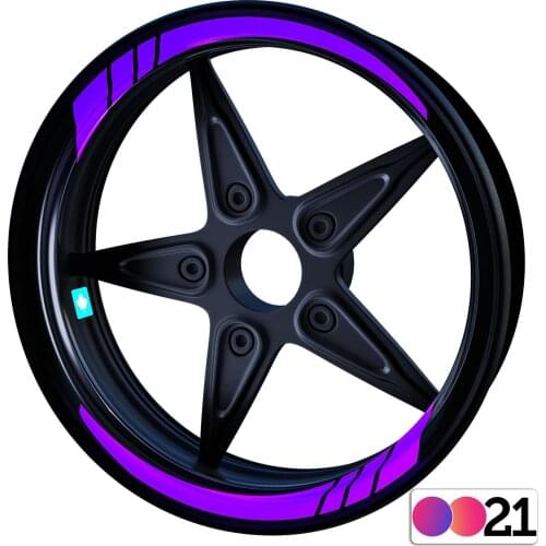 Moto GP Style Inner Rim Tape Wheel Stripes Decals Sticker Reflective & Fluorescent Colors CinarExtreme