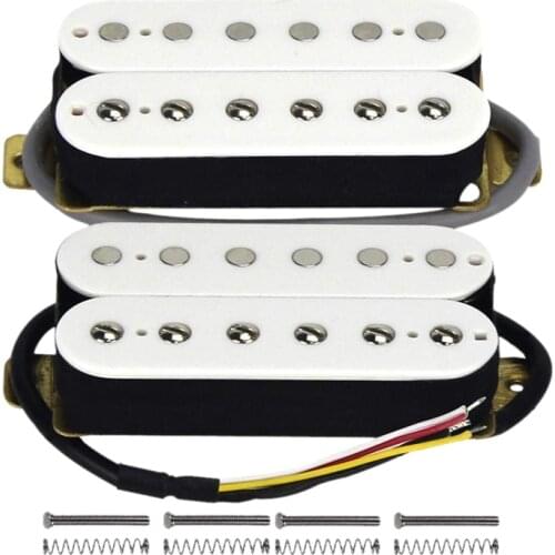 High Output Alnico V Guitar Pickup Double Coil Humbucker Pickups Neck and Bridge Set White