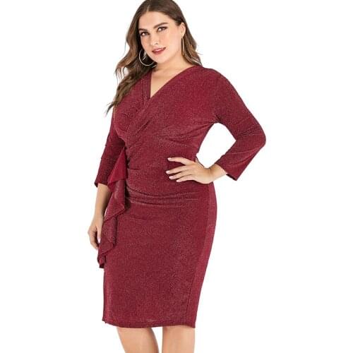 2021 Summer Women Plus Size party dress fashion ladies Plus Size Womens V-neck sexy dresses 4XL 5XL 6XL