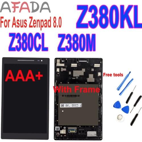 LCD 8" For Asus Zenpad 8.0 Z380 Z380KL Z380M Z380CL P022 P024 P00A LCD Display Touch Screen Digitizer Assembly With Frame Repair