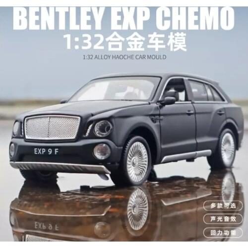 1: 32 Bentley Simulation Alloy Car Model Childrens Toy Car Sound And Light Metal Boys Birthday New Year Christmas Gift Black