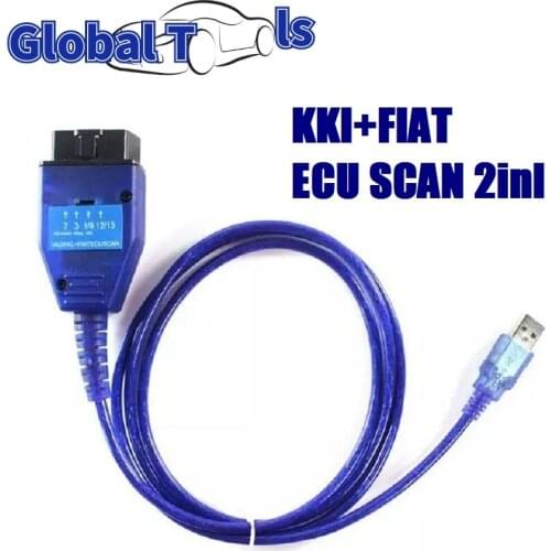 2020 Newest VAGKKL+FIATECUSCAN Ecu FTDI Interface Chip Software 4 Way Switch Car Ecu Scan Tool For Vag Usb + TEST LINE