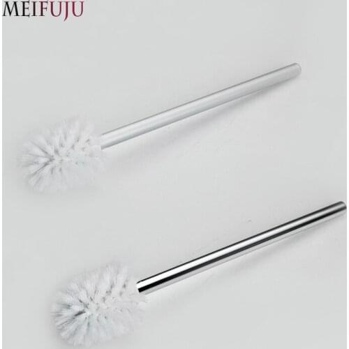 MEIFUJU 3 PCS Aluminum WC Bathroomm Cleaniing Toilet Head HolderToilet Brush Head Holders Cleaner Toilet Brush White Head