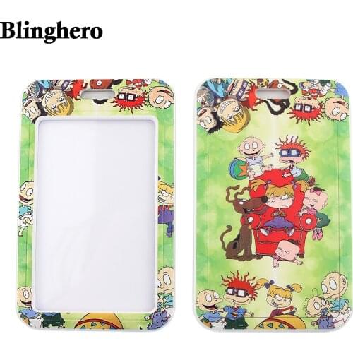 CB0183 Anime Figures Cute New Fashion Lanyards ID Badge Holder Bus Pass Case Cover Slip Bank Credit Card Holder