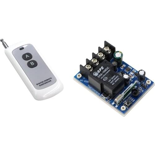 DC12-48V RF Wireless Remote Control Switch Radio Control Switch 1CH Relay Receiver Transmitter Learning Code PT2262 EV1527