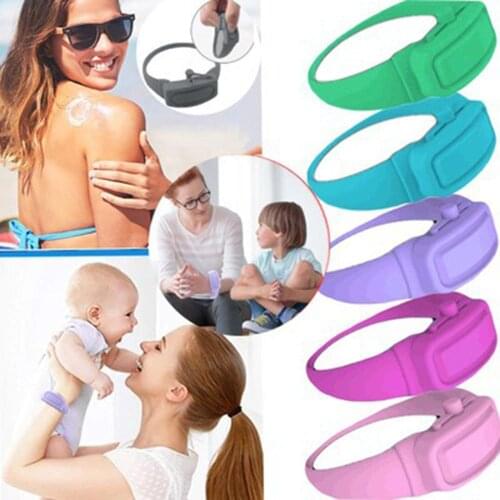 Wristband Hand Dispenser This Wearable Hand Sanitizer Dispenser Pumps Disinfectant Sanitizer Bracelet Dispensing Tool Dropship