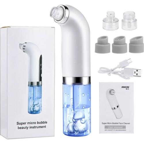 Electric Small Bubble Facial Pores Cleansing USB Rechargeable Vacuum Cleaner Acne Pimple Blackhead Remover Bubble