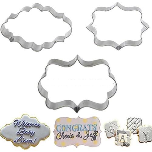 3 Pcs Cookie Cutter Tools Fashion Stainless Steel Christmas Pastry Cake Fondant Toast Mold Biscuit Dessert Bakeware Gadget 2021