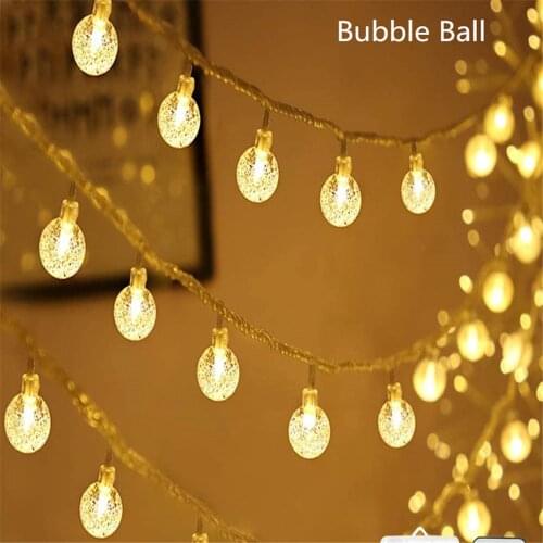 3M 6M 10M Cherry Balls LED Fairy String Lights AA Battery USB EU 220V Operated Wedding Christmas Outdoor Room Garland Decoration